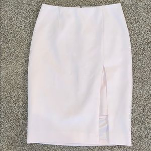 WHBM light pink midi pencil skirt
